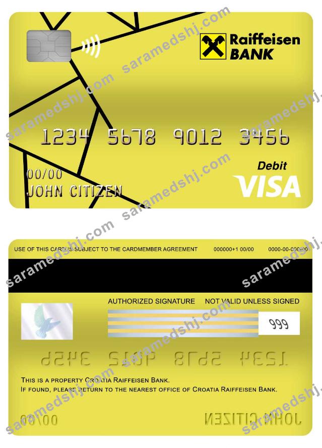 Croatia Raiffeisen bank visa debit card